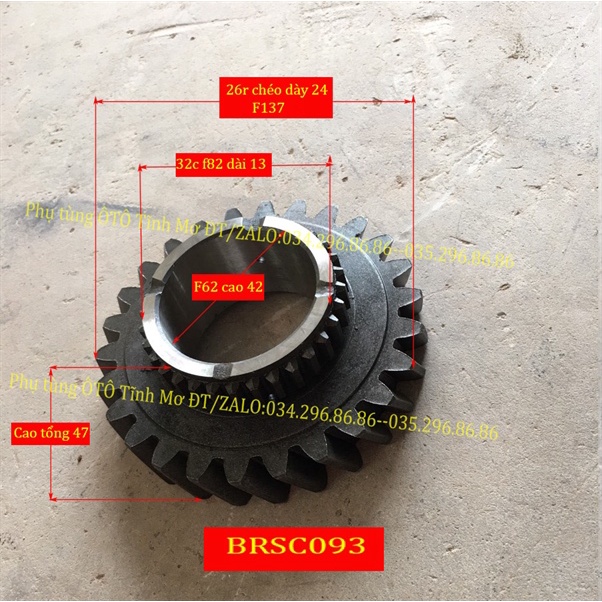 Bánh Răng/BR số 3 tầng trên 26R/32C JK10T50H-1700C-131-D1