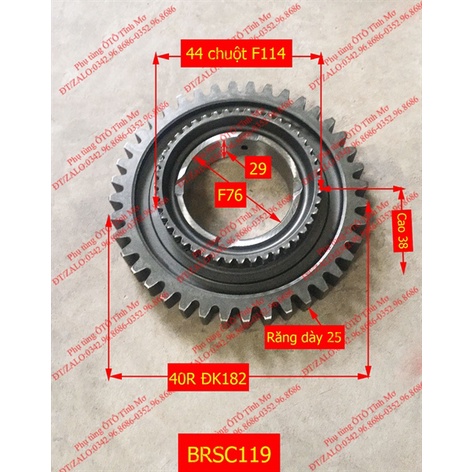Bánh Răng/BR số lùi 40R/44C thẳng CA142