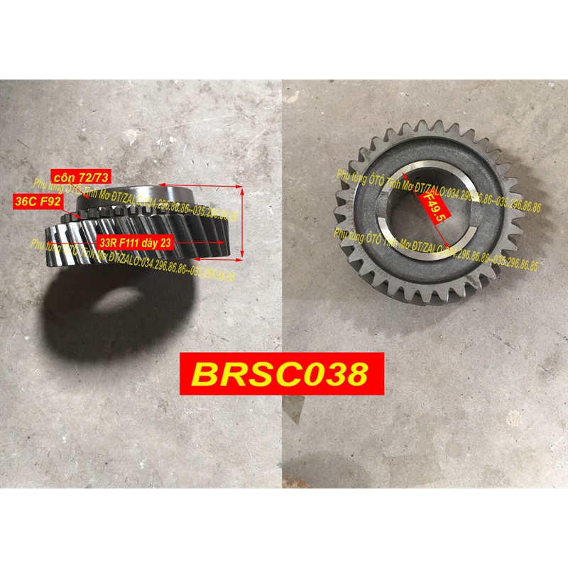 Bánh Răng/BR số 2 tầng trên 33R/36C (5-25)