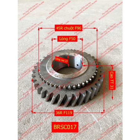 Bánh Răng/BR số lùi 36R/45C 5-20
