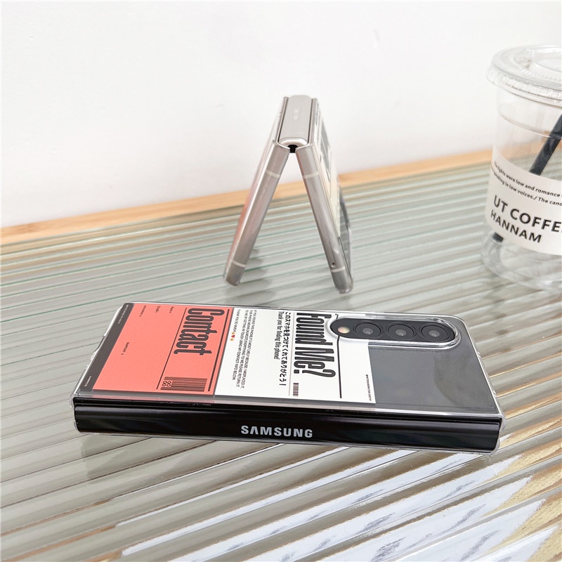 Ốp Điện Thoại PC Cứng Màu Trong Suốt Cho Samsung Galaxy Z Fold 3 4 5G