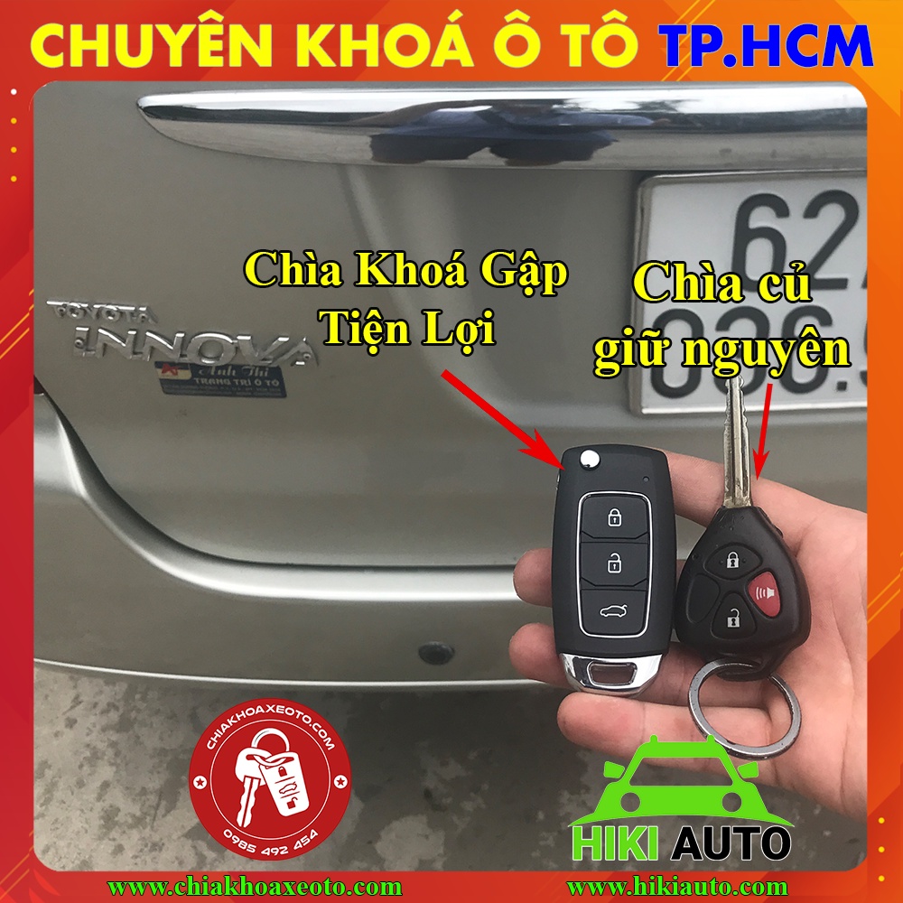 Chìa khoá gập Toyota Innova 2006-2014, Chìa khoá gập tiện lợi và sang trọng mẫu mã đa dạng nhiều lựa chọn