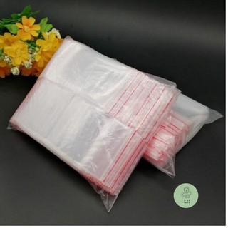 Rẻ nhất shopee -100g túi zip chỉ đỏ kích thước 6x10cm