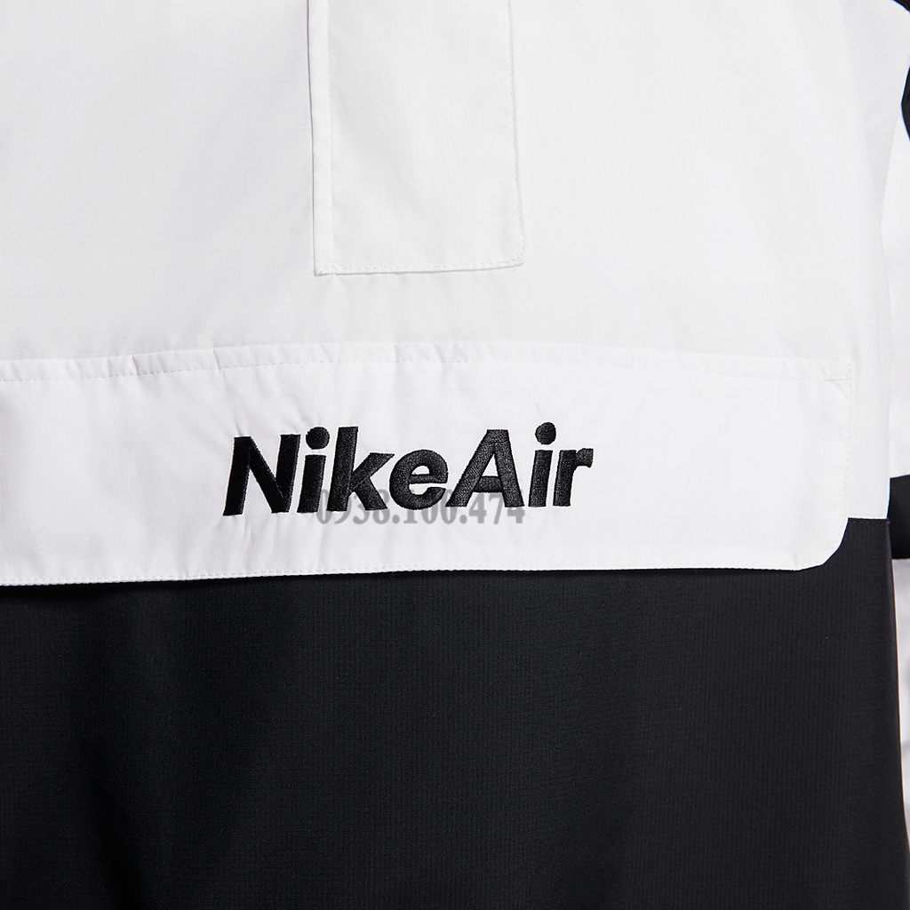 Áo khoác dù nam Nike chính hãng 2 lớp có mũ trùm đầu vải dù xịn chống nước tốt