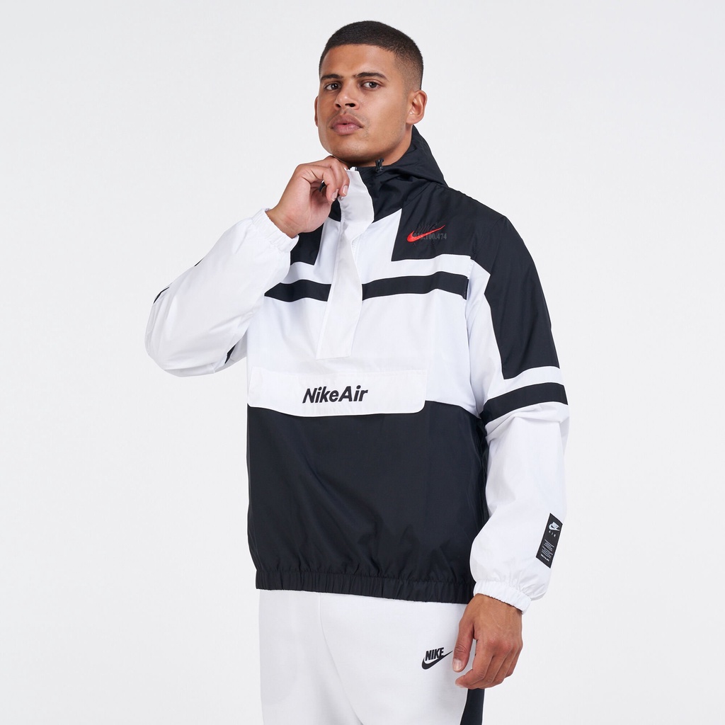 Áo khoác dù nam Nike chính hãng 2 lớp có mũ trùm đầu vải dù xịn chống nước tốt