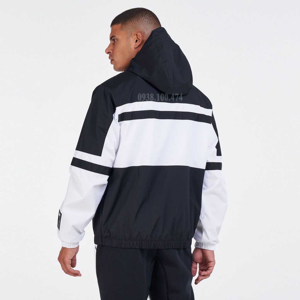 Áo khoác dù nam Nike chính hãng 2 lớp có mũ trùm đầu vải dù xịn chống nước tốt