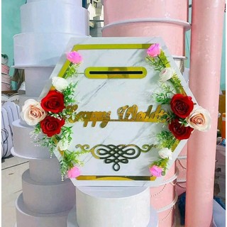Thùng tiền đám cưới hoa văn sang trọng, chắc chắn