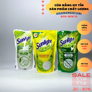 Sunlight nước rửa chén túi 750g các loại chanh thiên nhiên và trà xanh