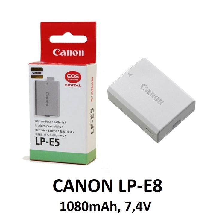 Pin Máy ảnh CANON đủ loại: LP-E8, LP-E6, LP-E5, NB-9L, NB-8L, NB-7L, NB-6LH, NB-4L, NB-3L, NB-2L/2LH, NB-1LH, BP-511A