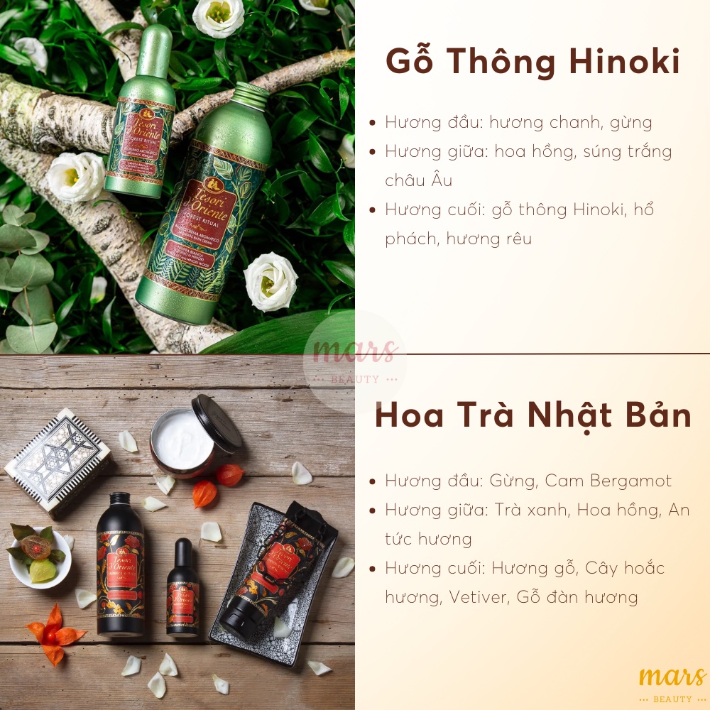 Sữa Tắm Nước Hoa Cao Cấp Italia Tesori d'Oriente Chính Hãng 250ml - 500ml