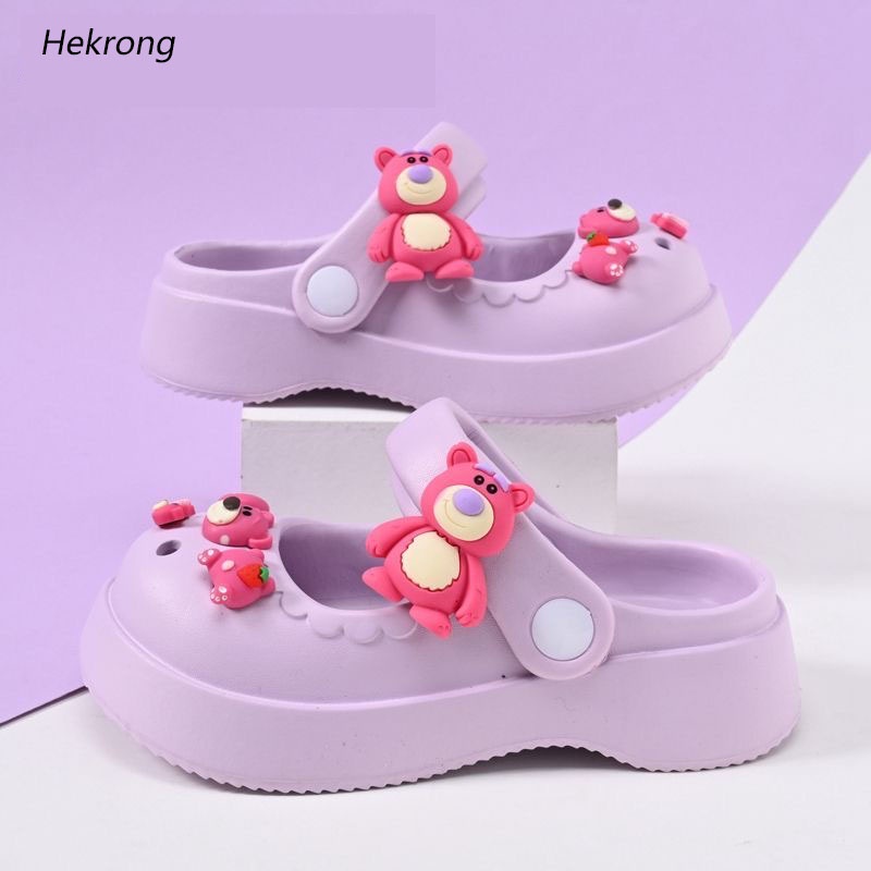 Xăng đan Đế Dày Hai Cách Mang Bằng EVA Jean Dễ Thương Dành Cho Mẹ Và Bé Kích Thước 23-40
