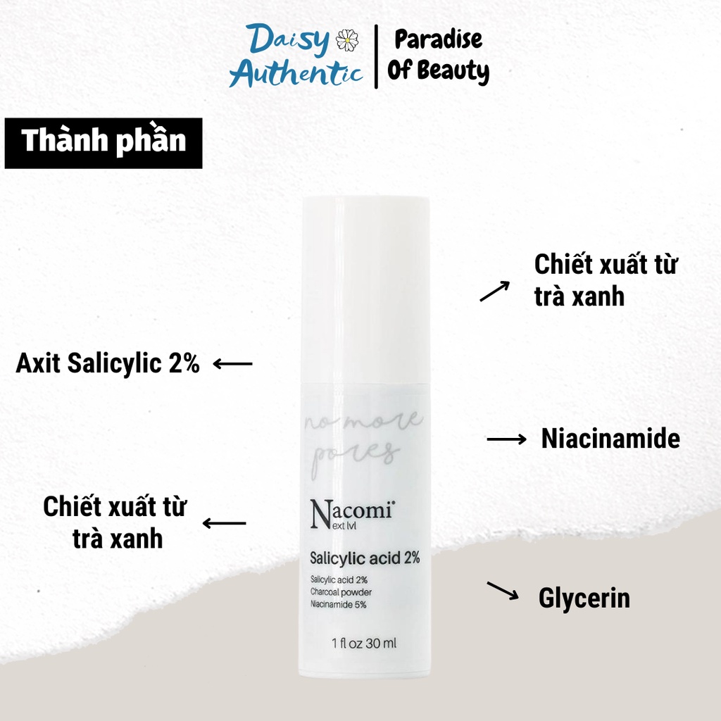Toner Nacomi Salicylic Acid 2% 30ml - Làm Sạch Lỗ Chân Lông