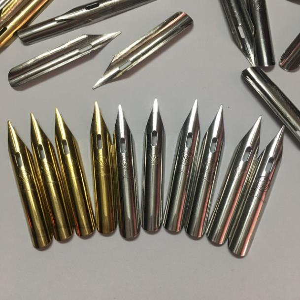 5 ngòi bút máy lá tre mới -Viết tách đôi tạo thanh đậm .