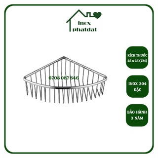 Kệ góc nhà tắm 1 tầng treo tường PHÁT ĐẠT Inox 304, kệ gia vị nhà bếp, giá để xà bông phòng tắm (SP050)