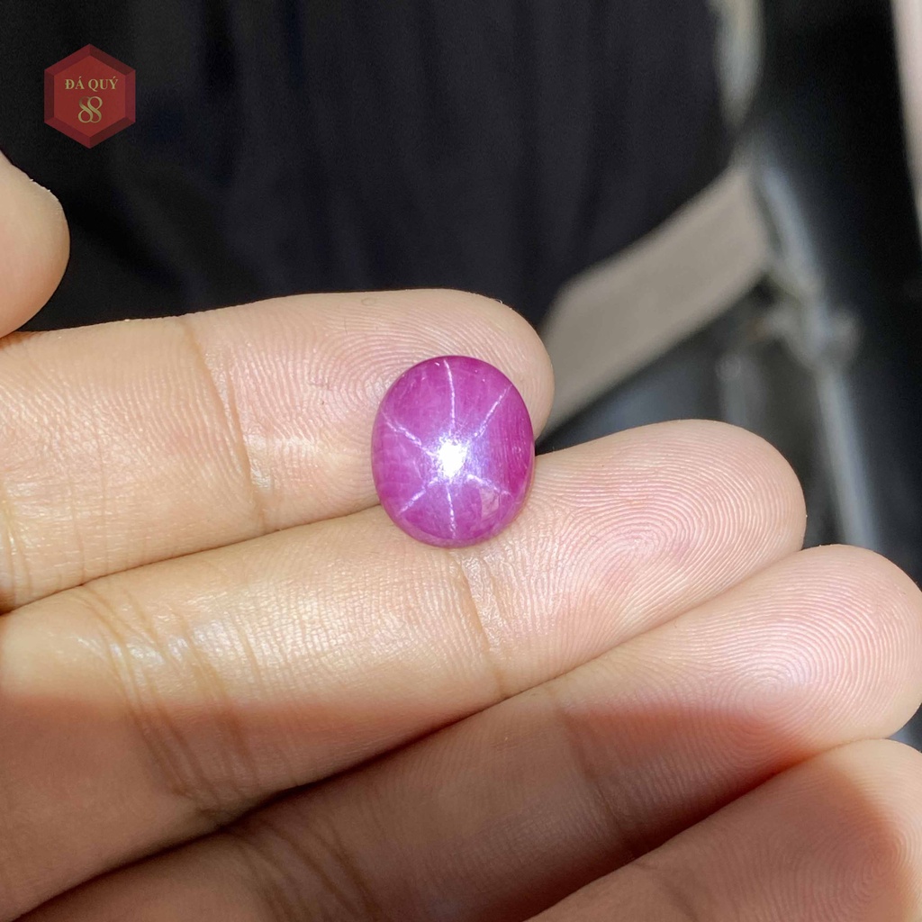 Mặt Đá Ruby Sao Tự Nhiên Yên Bái Mài Sống 10,65ct mặt nhẫn, mặt dây