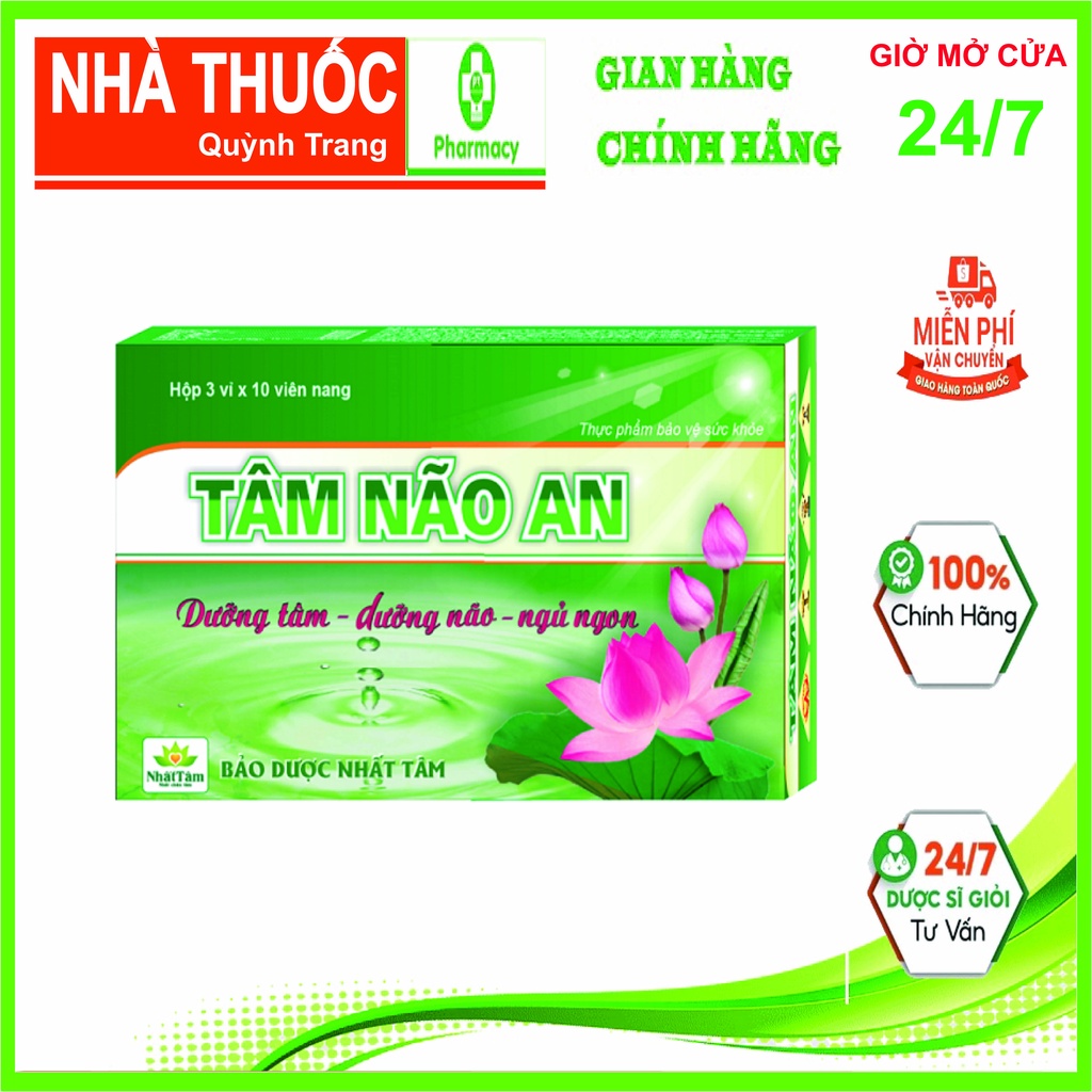 TÂM NÃO AN-Dùng cho người mất ngủ, rối loạn giấc ngủ, ngủ không sâu, ngủ không ngon giấc