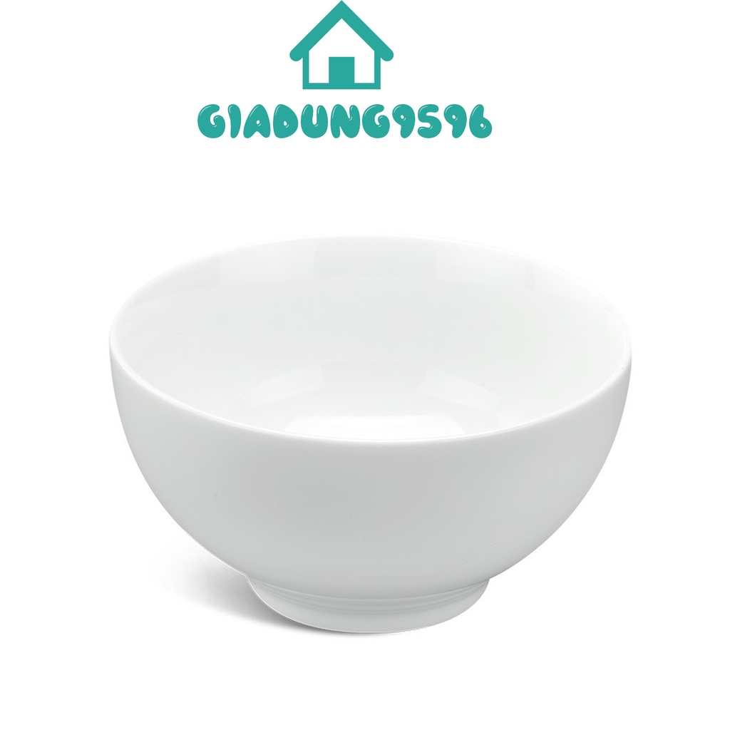 Bát cơm sứ trắng mộc dày
