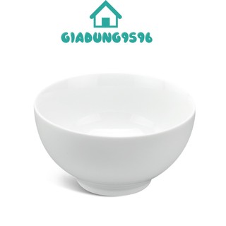 Bát cơm sứ trắng mộc dày