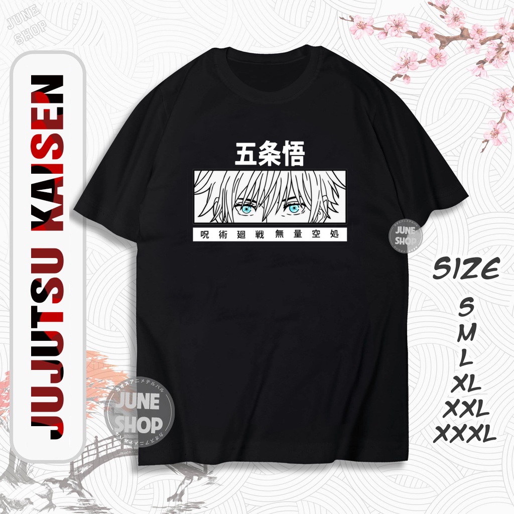 Áo Jujutsu Kaisen mẫu mới - Áo Anime màu đen, trắng chất cotton 4 chiều thoáng mát