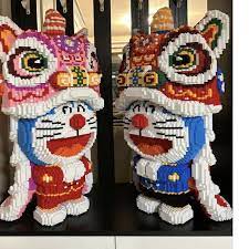 Đồ chơi mô hình lắp ráp Doraemon Thần Tài, Doraemon 40cm May mắn, Tài Lộc