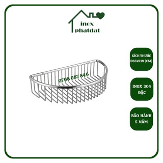 Kệ nhà tắm 1 tầng treo tường PHÁT ĐẠT Inox 304, kệ gia vị nhà bếp, giá để xà bông phòng tắm (SP051)