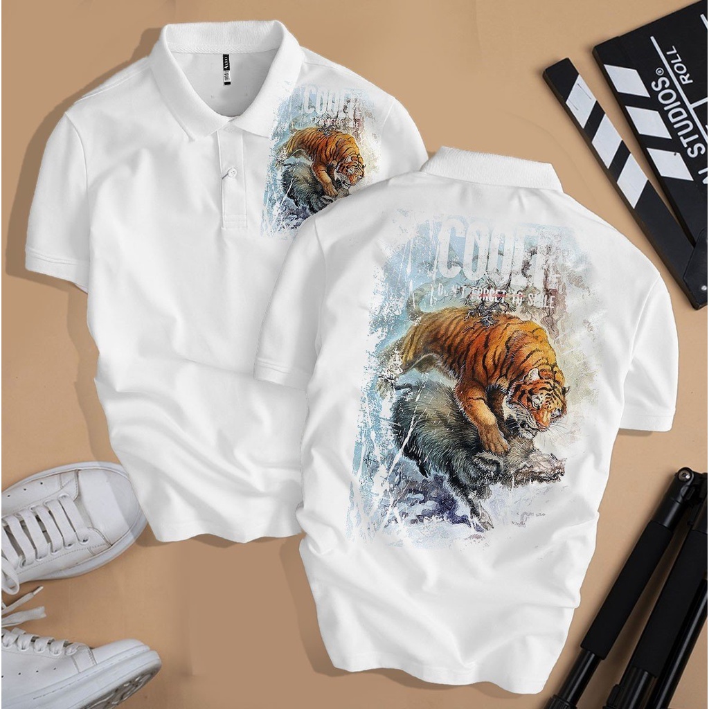 Siêu Phẩm Áo Thun Polo Nam Áo Cổ Trụ Mẫu BIG TIGER In 3D Công Nghệ Cao Chất Liệu Vải Polo Siêu Mát