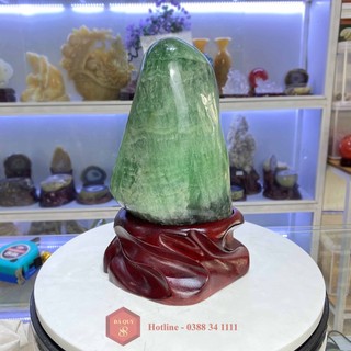 Đá phong thủy đá fluorite tự nhiên xanh ngọc 4.75kg nguyên đá