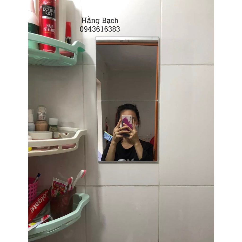 Gương dán tường soi toàn thân 𝐆𝐈𝐀́ 𝐗𝐔̛𝐎̛̉𝐍𝐆 Gương dán tủ giá trên là giá 1 tấm  25x25cm