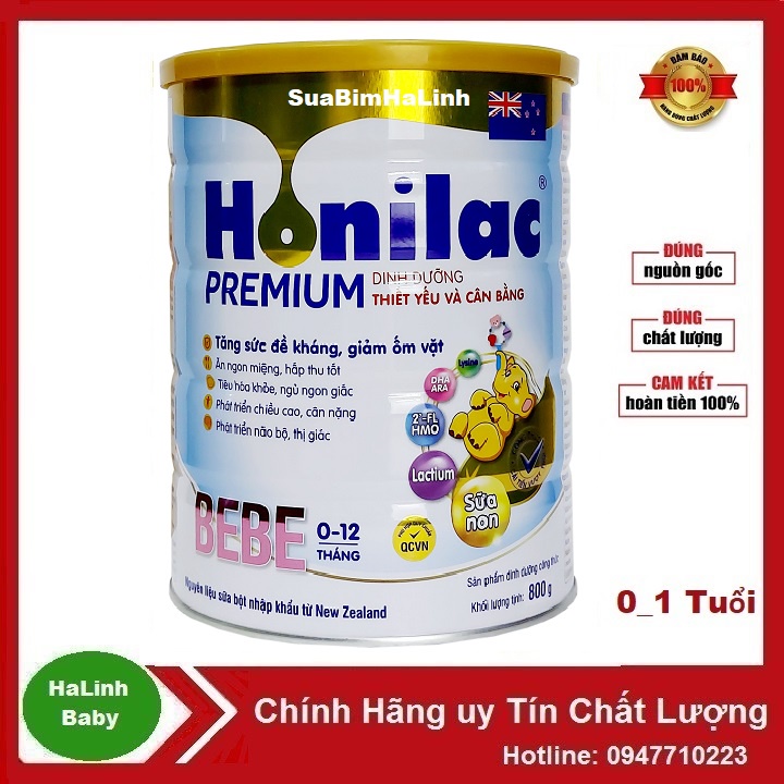 Sữa bột Honilac bebe hộp 800g [Date 2025]