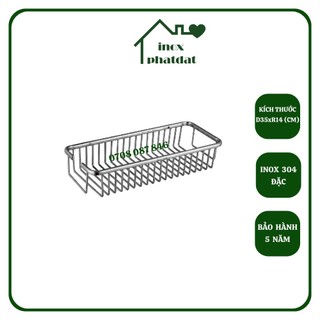 Kệ nhà tắm 1 tầng treo tường PHÁT ĐẠT Inox 304, kệ gia vị nhà bếp, giá để xà bông phòng tắm (SP063)