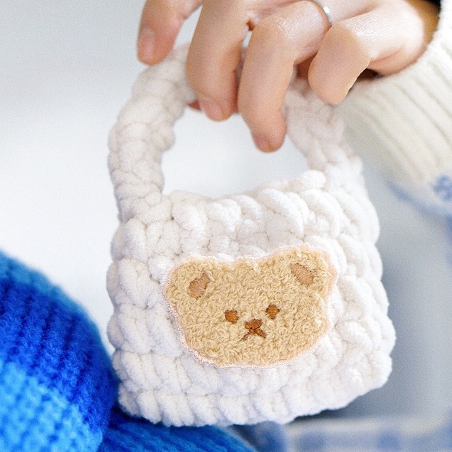 Túi xách nữ túi đeo chéo túi len mini handmade đi chơi cute