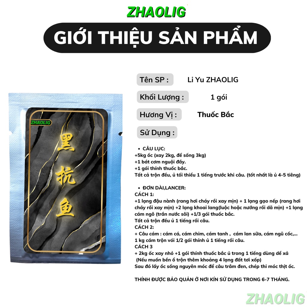 Thính Thuốc Bắc Câu Cá Trắm Đen | ZHAOLIG