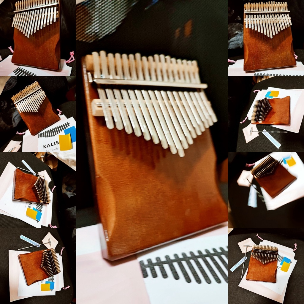 ĐÀN KALIMBA 17 PHÍM GIÁ RẺ, KALIMBA NÂU GỖ, ĐEN , NHẠT AURORA -Hàng chính hãng thump piano gỗ