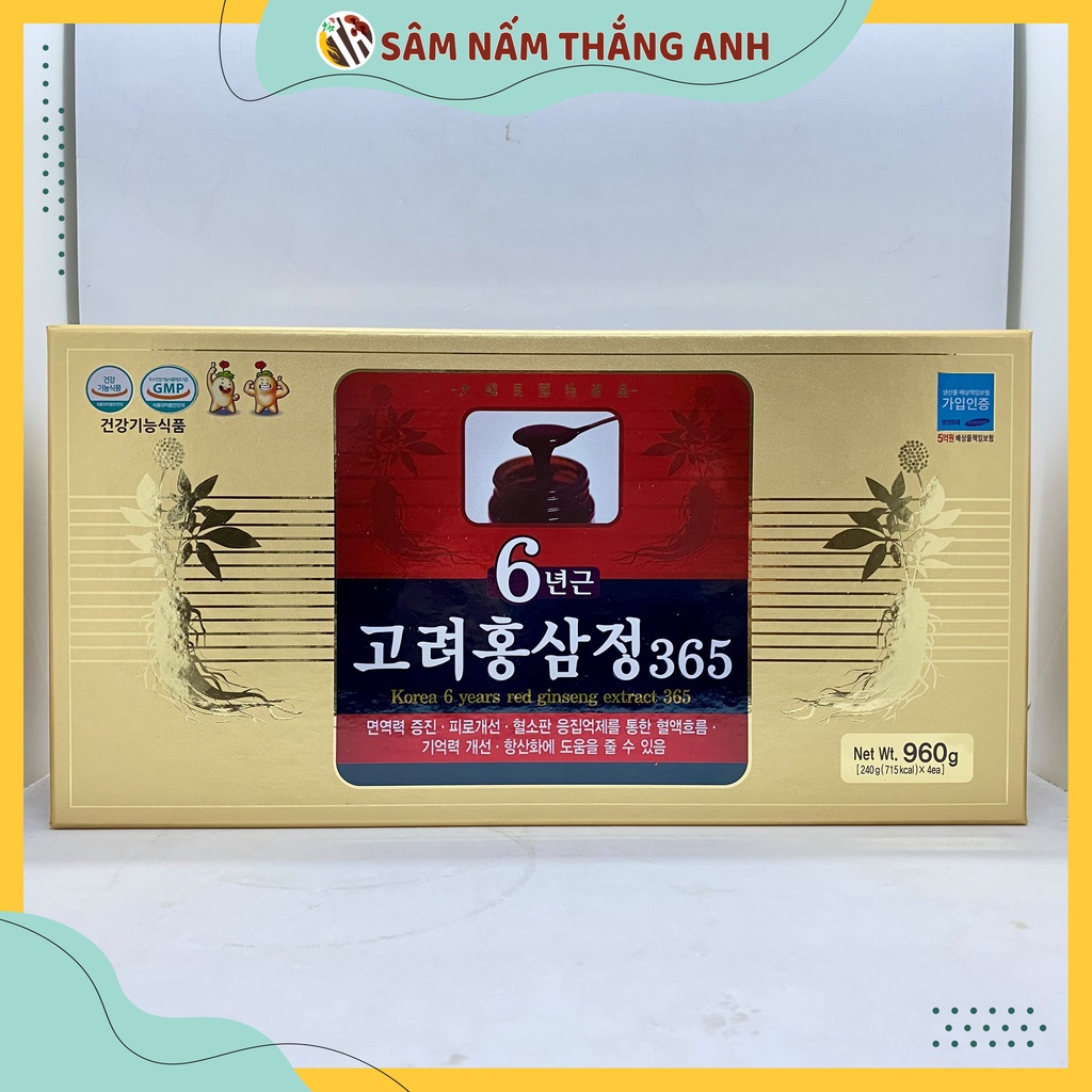 Cao sâm 365 Hàn Quốc 240g (2 lọ vs 4 lọ)