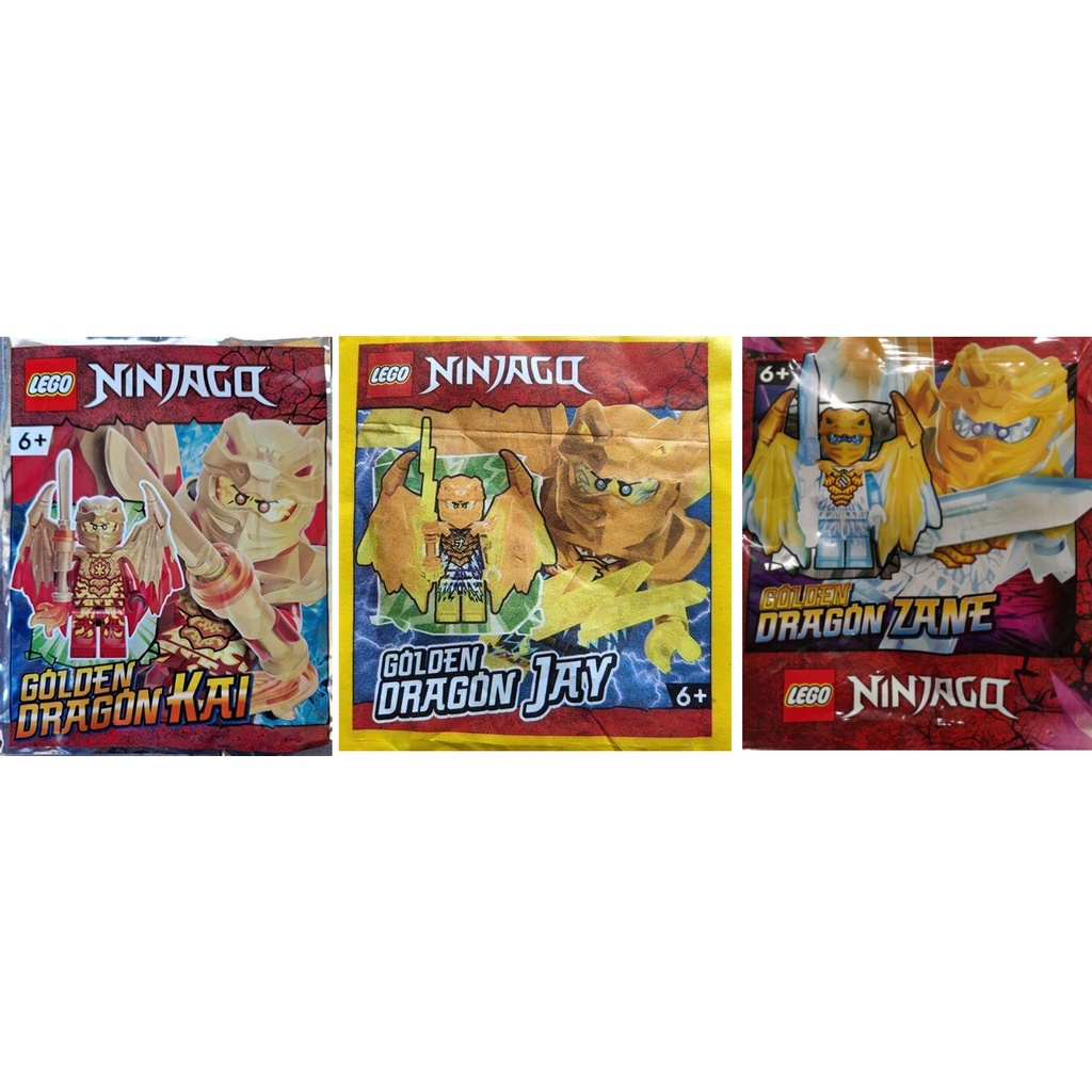 Combo 3 túi nhân vật Kai, Zane, Jay trong Đồ chơi lắp ráp Iego NINJAGO Crystalized