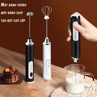 Máy đánh trứng đánh cafe đánh kem mini cầm tay que tạo bọt cao cấp đánh bông lòng trắng trứng nhỏ gọn tiện lợi sạc usb
