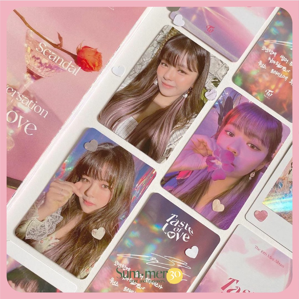 Sum.mer30 - SET 10 CARD BO GÓC in 2 mặt ảnh kpop, gia đình theo yêu cầu, làm quà tặng