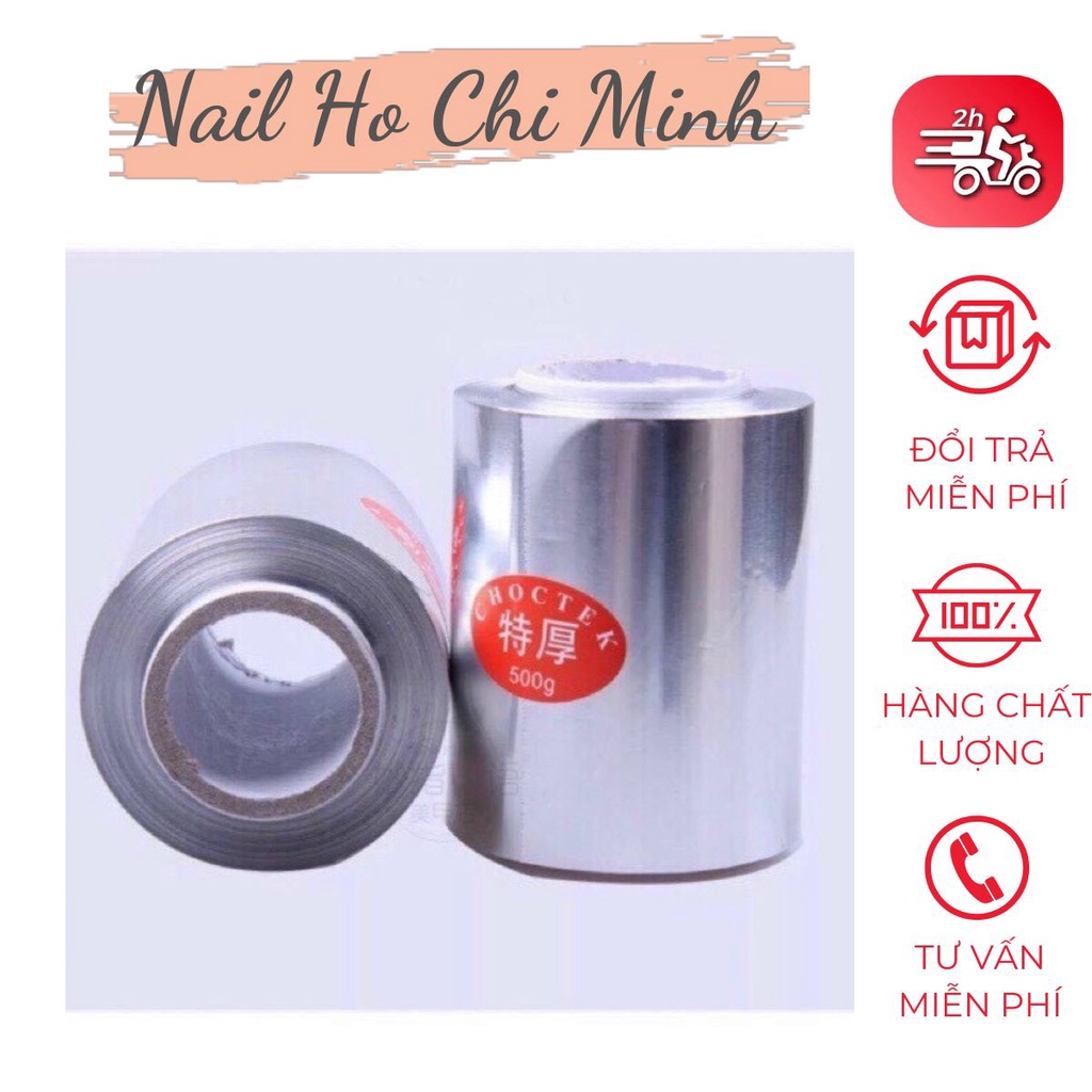 [HCM]Cuộn giấy bạc ủ phá móng 500gr - Giấy bạc ủ phá gel/bột chuyên dụng