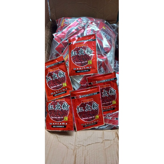 Mồi Câu Cá Trùng Chỉ, Bột Trùng Chỉ Đỏ mồi  Chép, Trôi, Trắm, Rô Phi