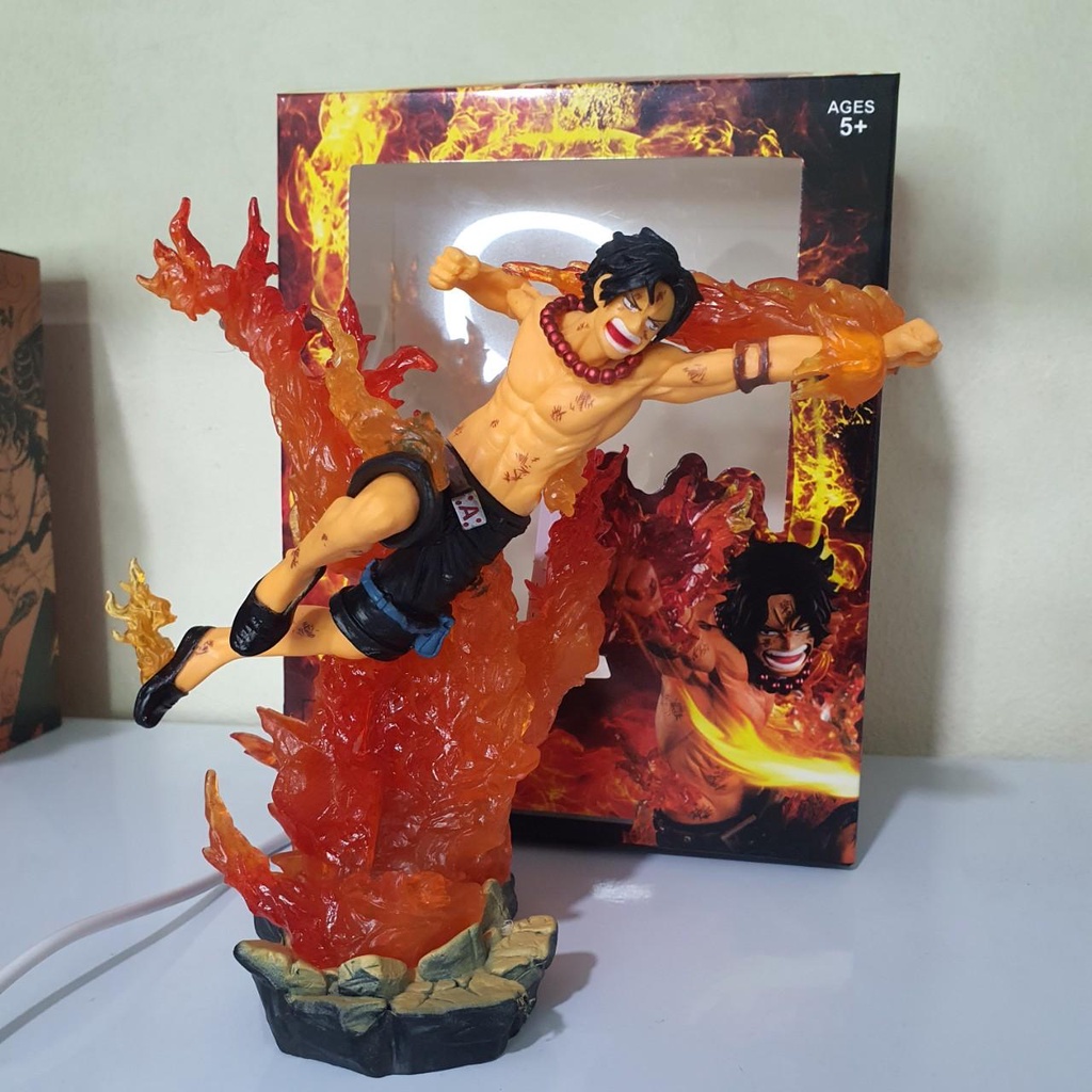 Mô hình ACE chiến đấu 18 cm, có bản LED, có hộp màu - bản Siêu cấp Fzero - Mô hình One Piece