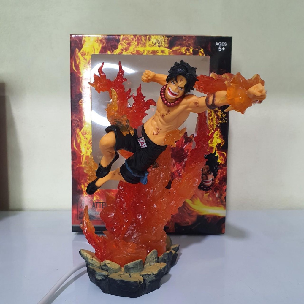Mô hình ACE chiến đấu 18 cm, có bản LED, có hộp màu - bản Siêu cấp Fzero - Mô hình One Piece ( Tặng Poster )