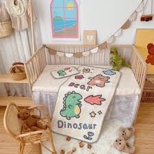 Chiếu Điều Hoà Cao Su Non Tặng Kèm Gối Cho Bé In Hình 5D Baby Bear