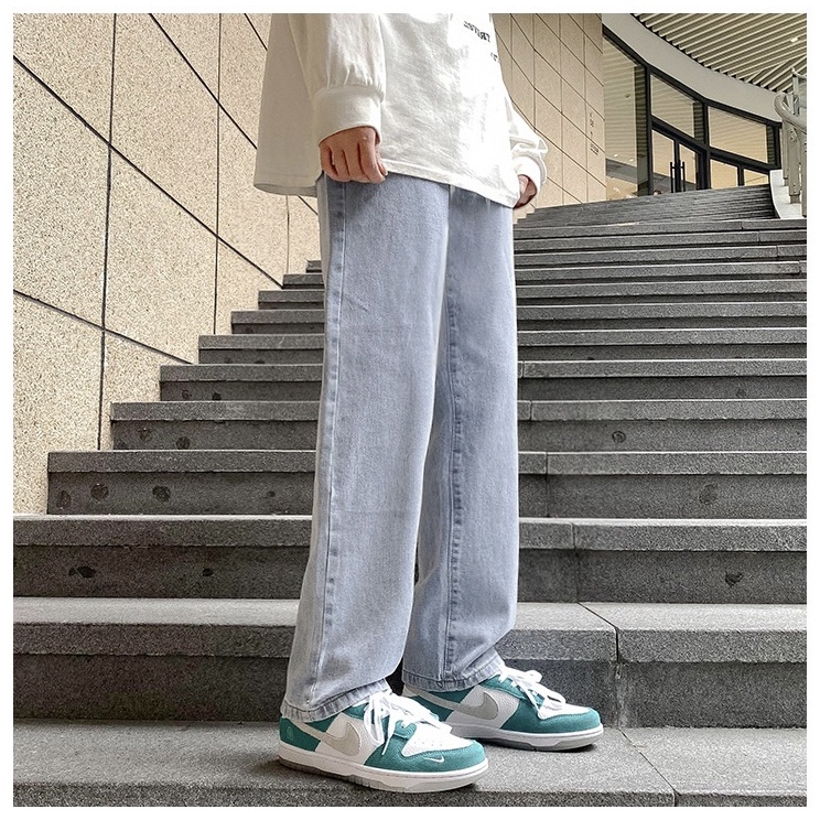 Quần jean nam baggy ống suông rộng dáng đứng vải cao cấp tulinh hottrend 2023 QN02