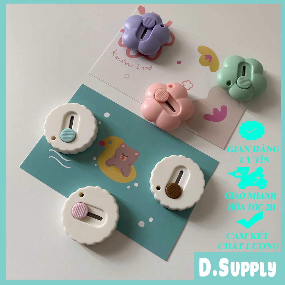 Dao Rọc Giấy Mini Cute I Rọc Giấy Hình Bông Hoa