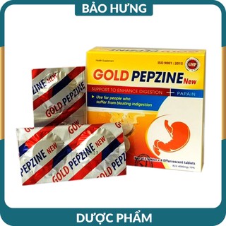 Viên Sủi Tiêu Hóa Gold Pepzine New Hỗ Trợ Tăng Cường Tiêu Hóa, Giảm Đầy Bụng, Khó Tiêu - Hộp 20 viên