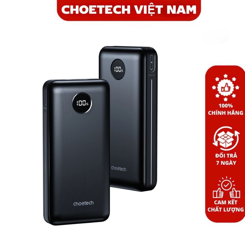 Pin Sạc Dự Phòng 45W dung lượng 20000mAh Choetech B653- Hàng chính hãng