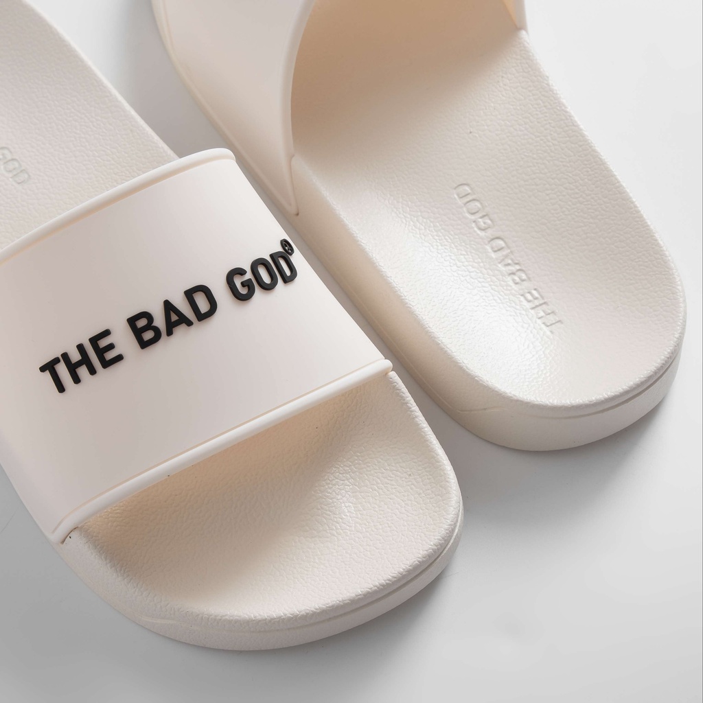 Dép quai ngang slipper The Bad God Basic fullbox be chữ đen X01