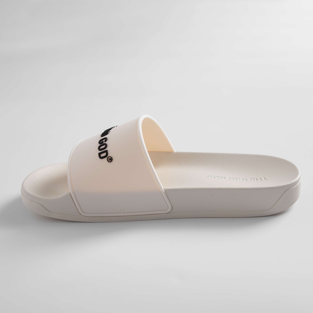 Dép quai ngang slipper The Bad God Basic fullbox be chữ đen X01