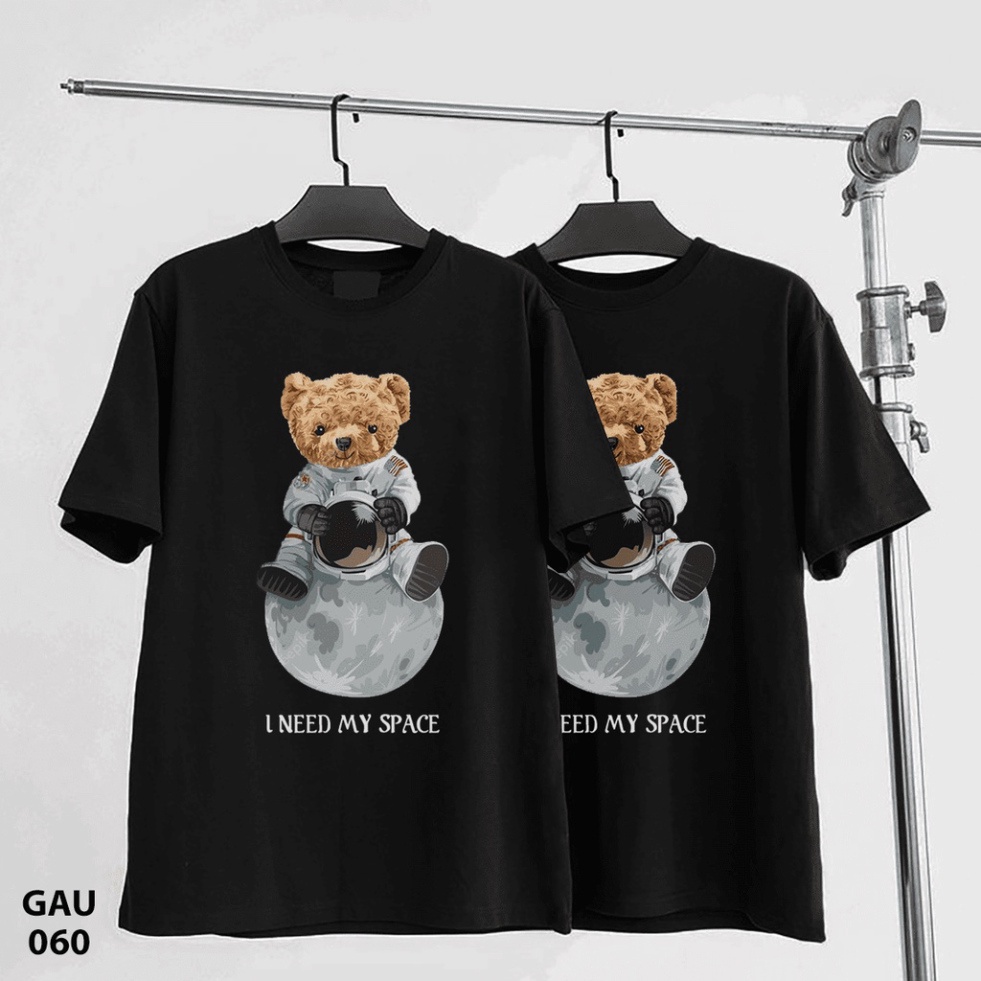 Áo Gấu B&W Studio - Màu: Trắng Đen Xanh Be, Vải 100% Cotton Dày Dặn, Thoáng Mát, Size S-XL,Form Rộng Unisex, Mã GAU060