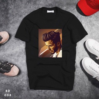 Áo thun hình david beckham mã bd002-009 - áo thun unisex nam nữ màu đen cotton 100%